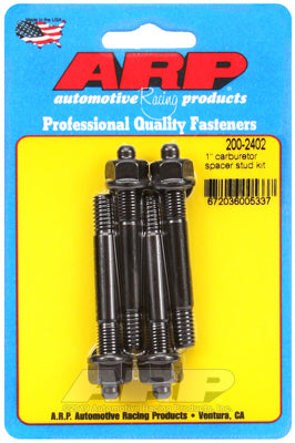 ARP Carburetor Studs, Black Oxide, 5/16-18/24 in. x 2.700 in. Long, Set of 4