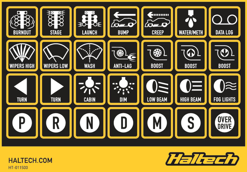 CAN Keypad Label Set