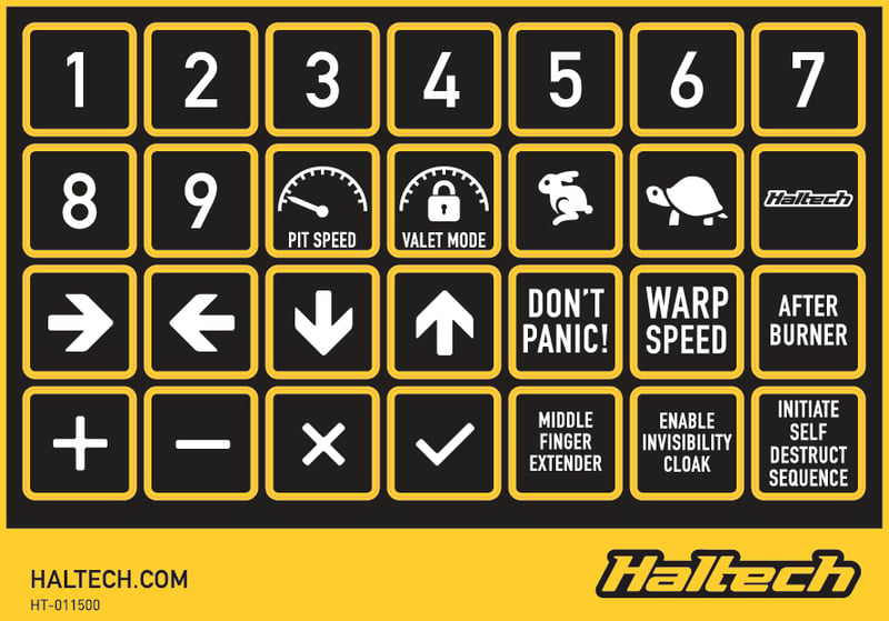 CAN Keypad Label Set