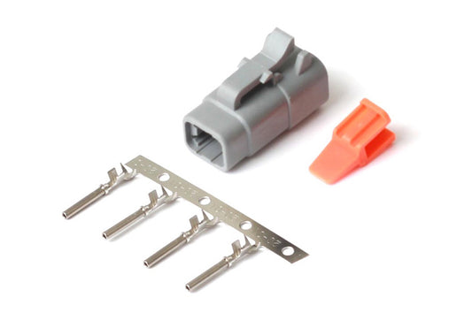 Plug and Pins Only - Matching Set of Deutsch DTM-2 Connectors (7.5 Amp)