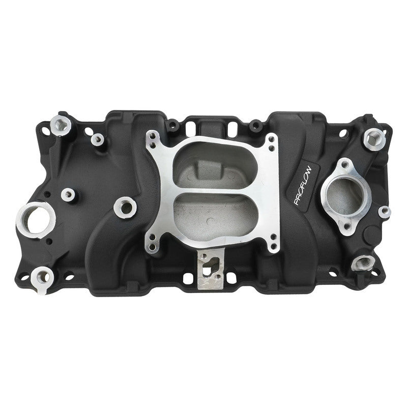 Proflow Intake Manifold, AirDual , Aluminium, Square/Spread Bore, For Chevrolet, Small Block