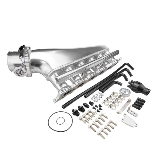 Proflow Intake Manifold Kit, Fabricated Aluminium For Nissan RB25, Inlet Plenum, 90mm Throttle Body, Fuel Rail Kit