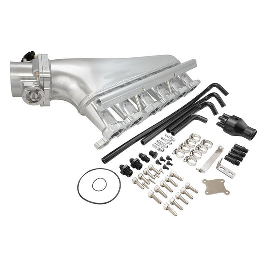 Proflow Intake Manifold Kit, Fabricated Aluminium, For Nissan RB26 Inlet Plenum, 90mm Throttle Body, Fuel Rail