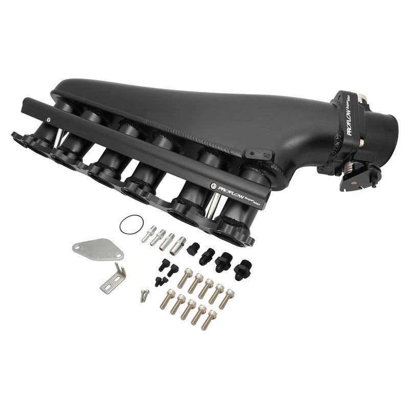 Proflow Intake Manifold Kit, Fabricated Aluminium, For Toyota 1JZ Inlet Plenum, 90mm Throttle Body, Fuel Rail