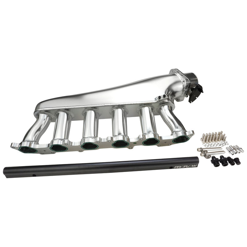 Proflow Intake Manifold Kit, Fabricated Aluminium, For Toyota 1FZ-FE Inlet Plenum, 90mm Throttle Body, Fuel Rail