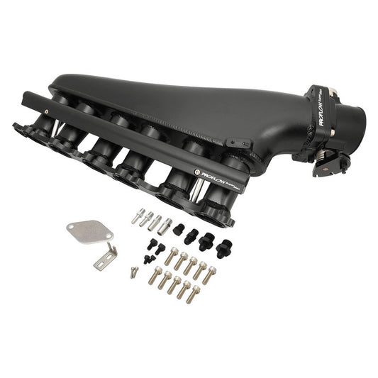 Proflow Intake Manifold Kit, Fabricated Aluminium, For Toyota 2JZGTE Turbo, Inlet Plenum, 90mm Throttle Body, Fuel Rail Kit