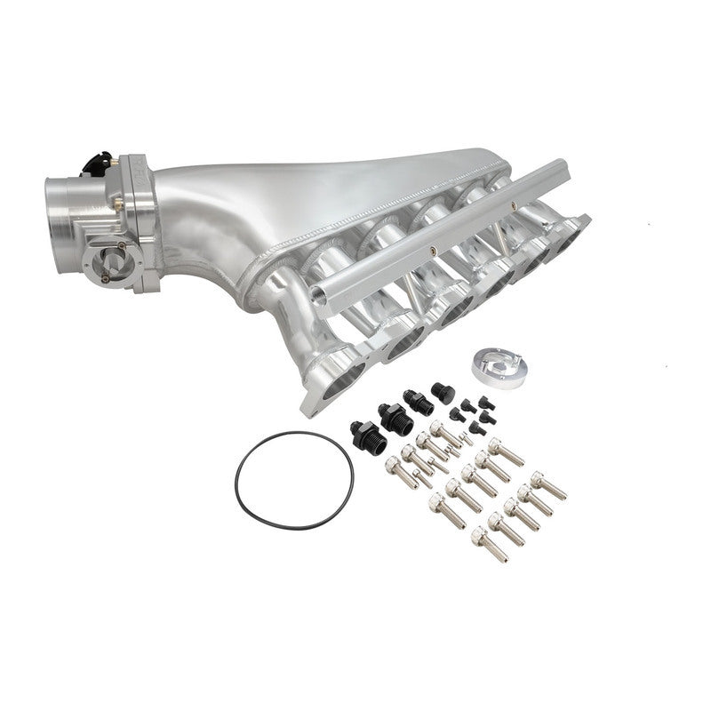 Proflow Intake Manifold Kit, Fabricated Aluminium, For Nissan TB48 Inlet Plenum, 90mm Throttle Body, Fuel Rail