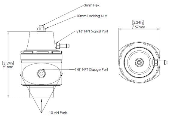 FPR10 Fuel Pressure Regulator Suit -10AN